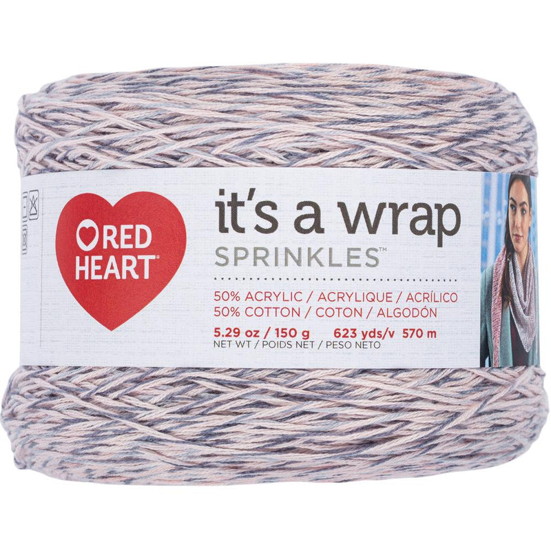 Red Heart It's A Wrap Sprinkles Yarn - Peach Cobbler - 5.9oz/150g