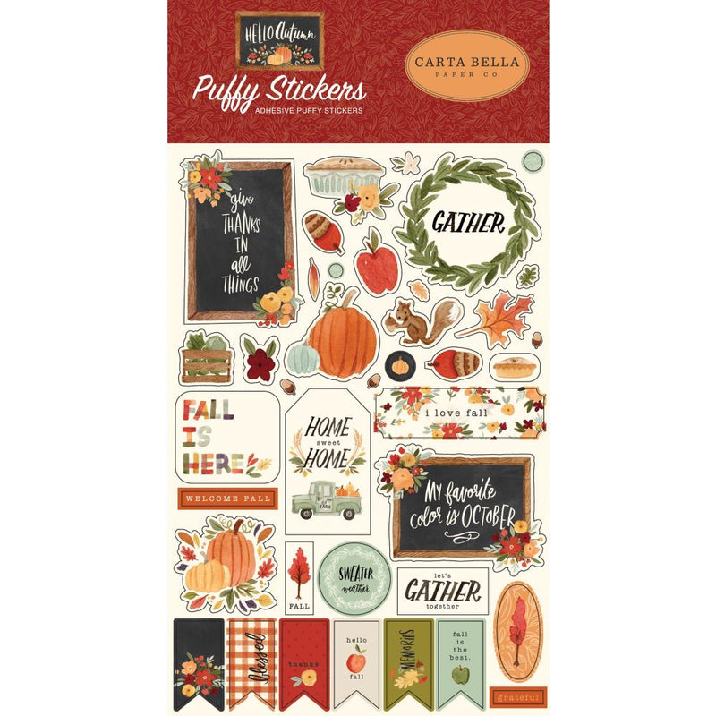 Carta Bella Hello Autumn - Puffy Stickers*