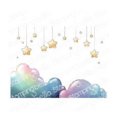 Stamping Bella Cling Stamps - Stars And Clouds Backdrop