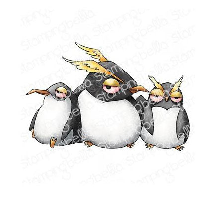 Stamping Bella Cling Stamp Oddball Penguin Trio*