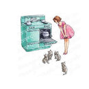 Stamping Bella Cling Stamps - Edgar And Molly Vintage -Here Kitty Set*