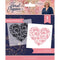Crafter's Companion Sara Signature Floral Elegance Clear Acrylic Stamp Elegant Floral Heart*