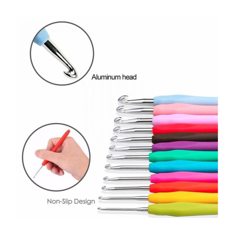Poppy Crafts 14 Sizes Ergonomic Crochet Hook Set