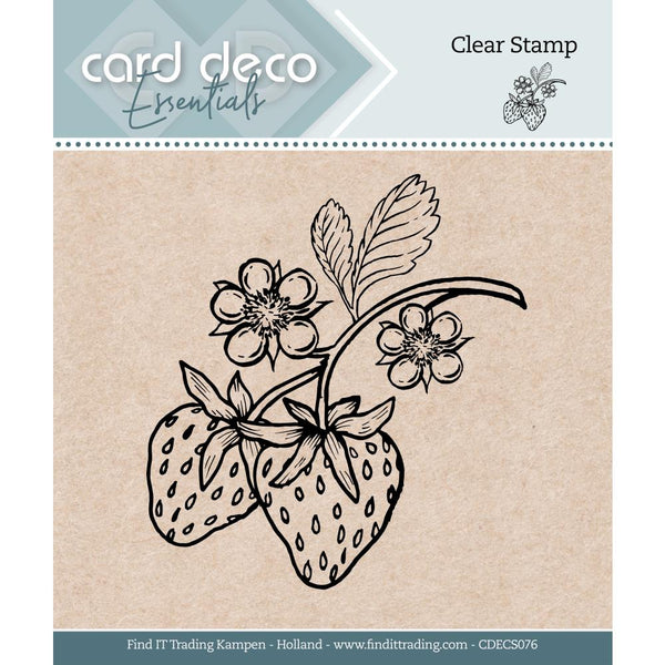 Find It Trading Card Deco Essentials Clear Stamp Strawberry