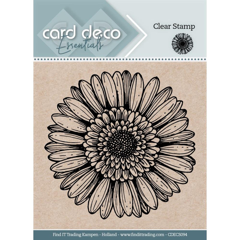 Find It Trading Card Deco Essentials Clear Stamp - Gerbera