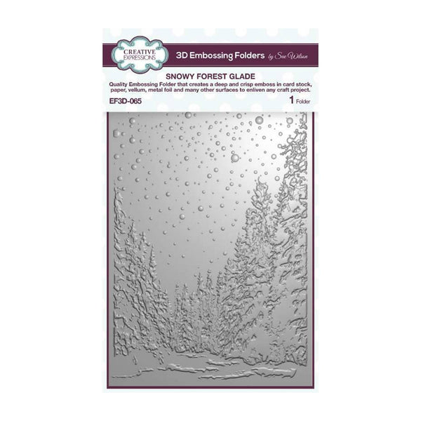 Creative Expressions 3D Embossing Folder 5"x 7" - Snowy Forest Glade