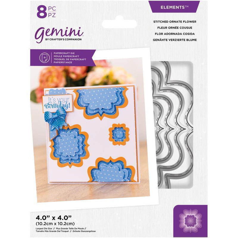 Crafter's Companion Gemini Elements Dies - Stitched Ornate Flower