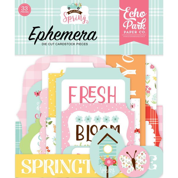 Echo Park Cardstock Ephemera 33 pack - Welcome Spring*