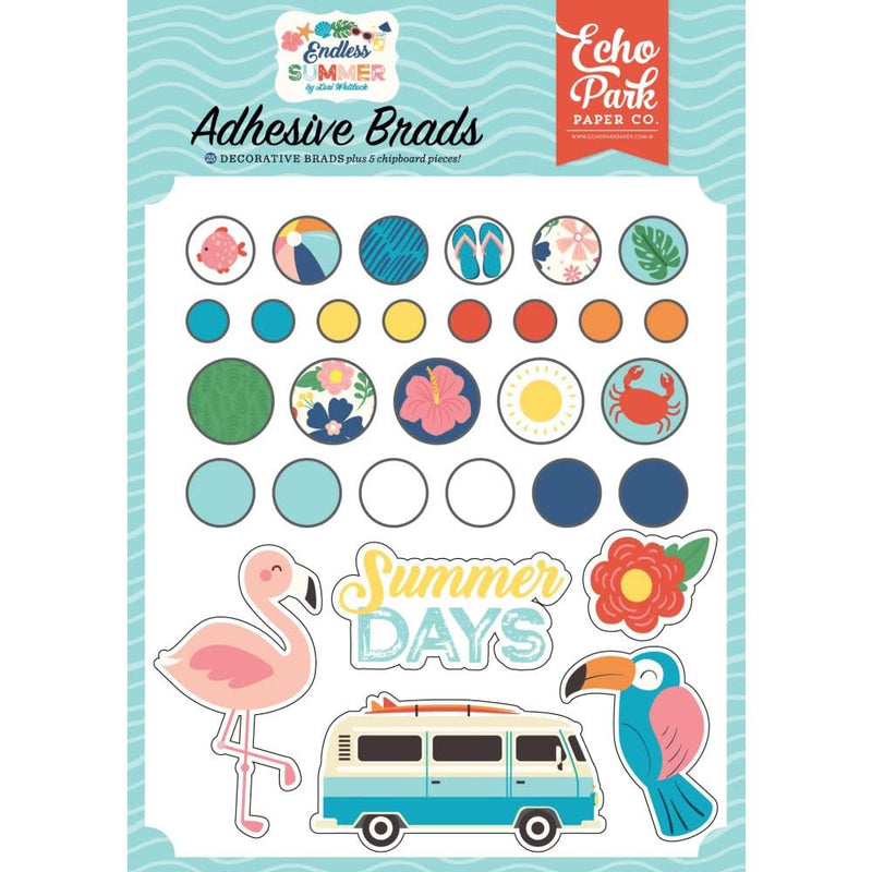 Echo Park Decorative Brads Endless Summer*