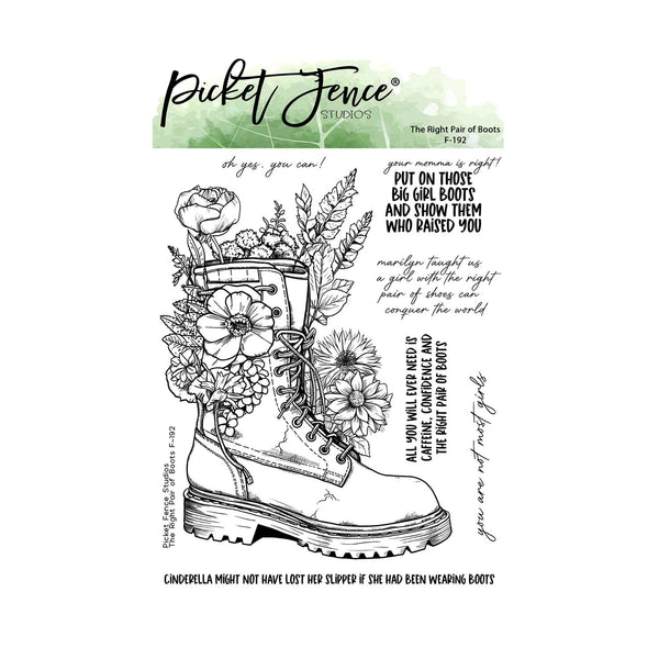 Picket Fence Studios Clear Stamp Set - The Right Pair of Boots