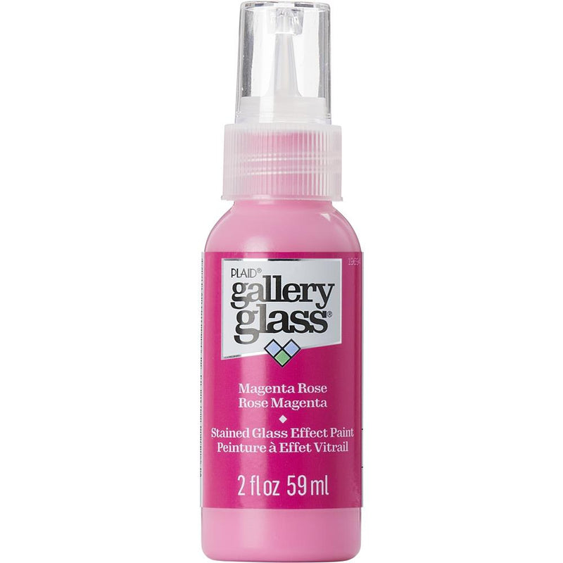 FolkArt Gallery Glass Paint 2oz - Magenta Rose