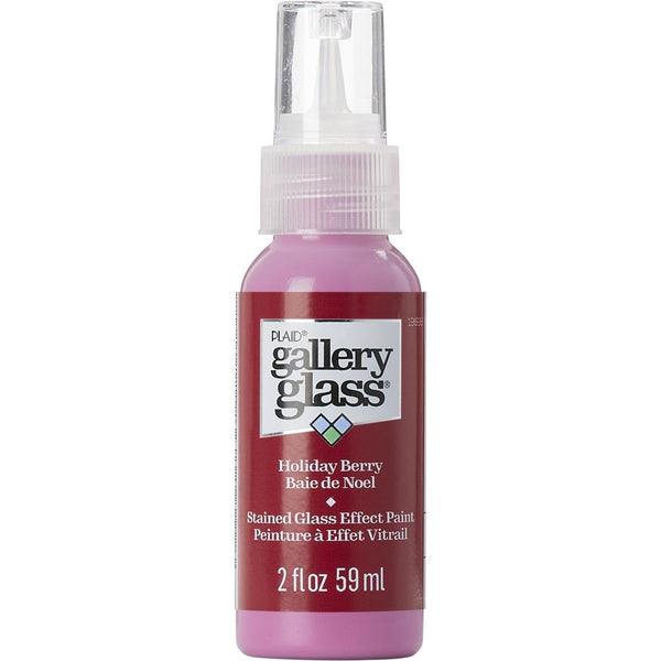 FolkArt Gallery Glass Paint 2oz - Holiday Berry