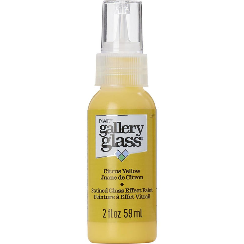 FolkArt Gallery Glass Paint 2oz - Citrus Yellow