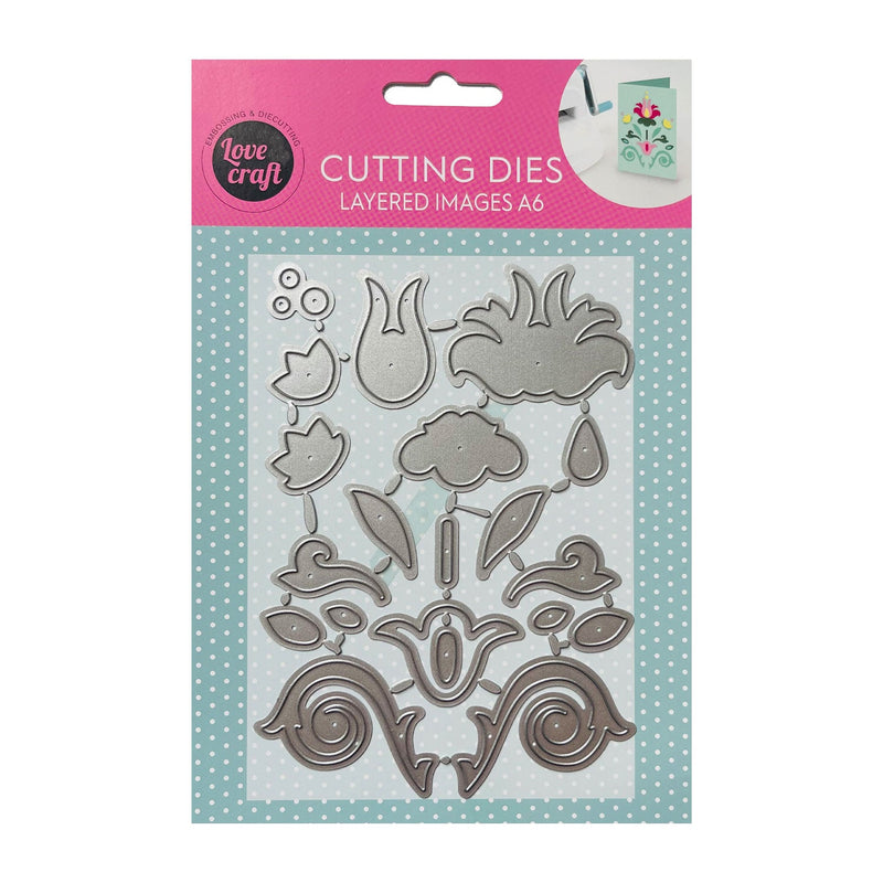 Poppy Crafts Cutting Dies - Layered Images A6 - Fancy Flower*