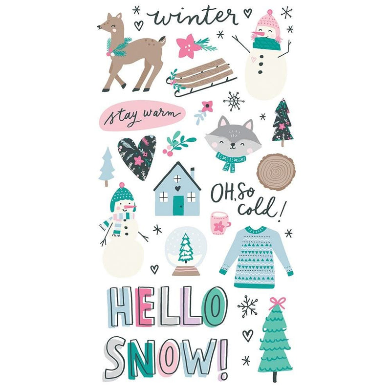 Simple Stories Feelin' Frosty Chipboard Stickers 6"x 12"*