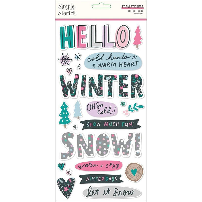 Simple Stories Feelin' Frosty Foam Stickers 48 pack*