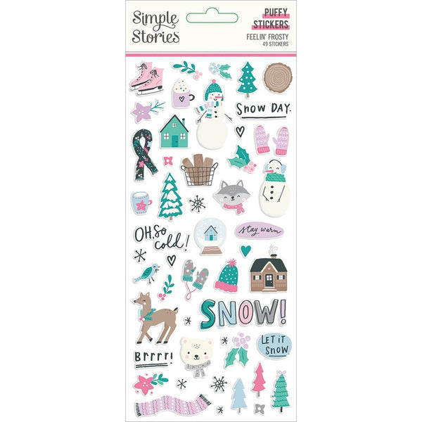 Simple Stories Feelin' Frosty Puffy Stickers 49 pack
