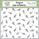 Echo Park Stencil 6"X6" Fairy Garden Greenery, Fairy Garden*