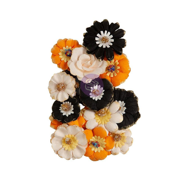 Prima Marketing Mulberry Paper Flowers - Halloween Mix/Luna