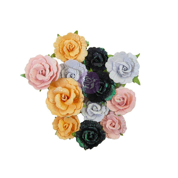 Prima Marketing Mulberry Paper Flowers - Witches Brew/Luna