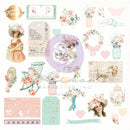 Prima Marketing Peach Tea By Frank Garcia Cardstock Ephemera 29 pack - Shapes, Tags, Words, Foiled Accents*