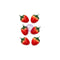 Prima Marketing Strawberry Milkshake Strawberry Enamel Charms 6 pack