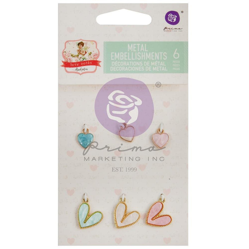 Prima Marketing Love Notes Enamel Charms 6-pack*