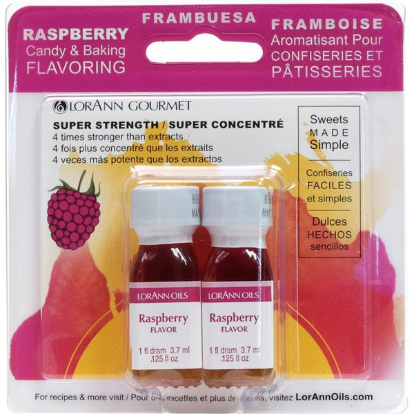 Lorann Oils - Candy & Baking Flavouring .125oz 2 pack  - Raspberry
