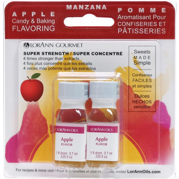 Lorann Oils - Candy & Baking Flavouring .125oz 2 pack - Apple