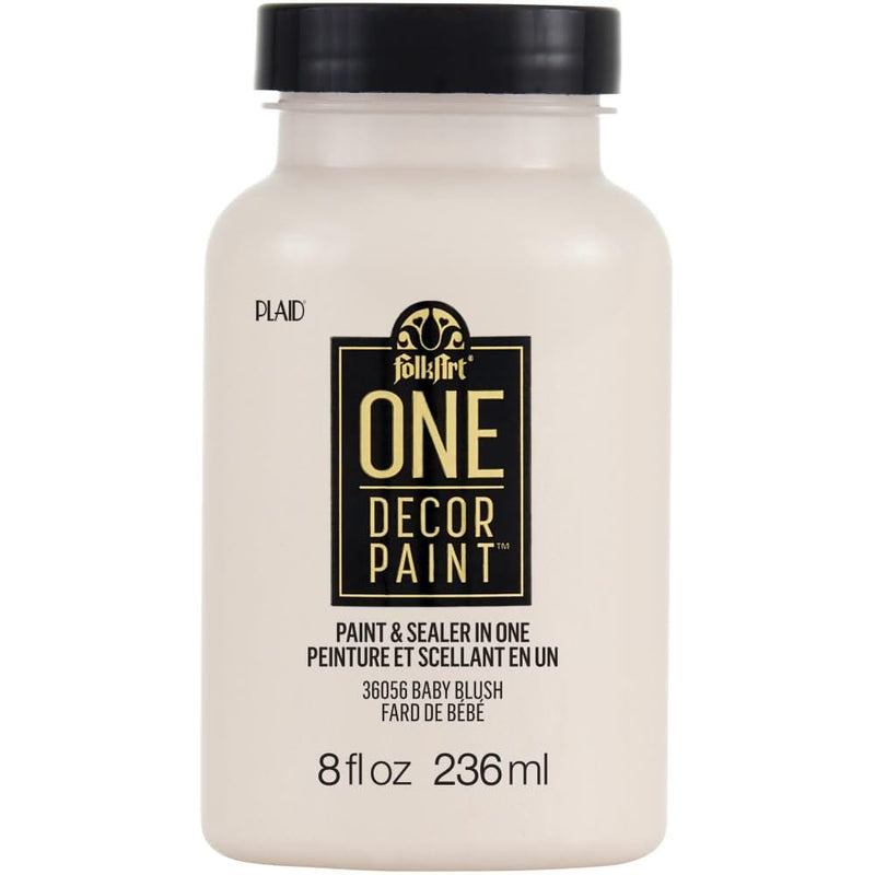 FolkArt ONE Decor Satin Paint 8oz - Baby Blush*