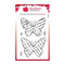 Woodware Clear Stamp 3"x 4" - Torn Paper Butterflies