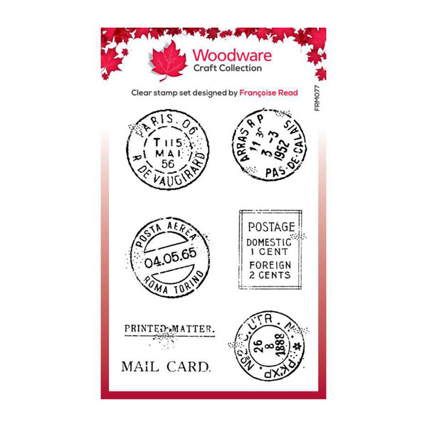 Woodware Clear Stamp 3"x 4" - Extra Postmarks