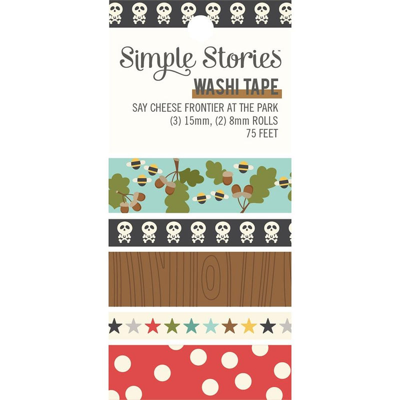 Simple Stories Washi Tape 5 pack  Say Cheese Frontier At The Park*
