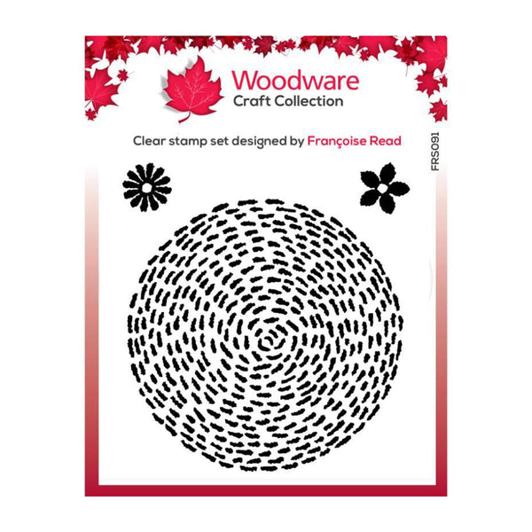 Woodware Clear Stamp Set 4"x 4" - Stitched Circle