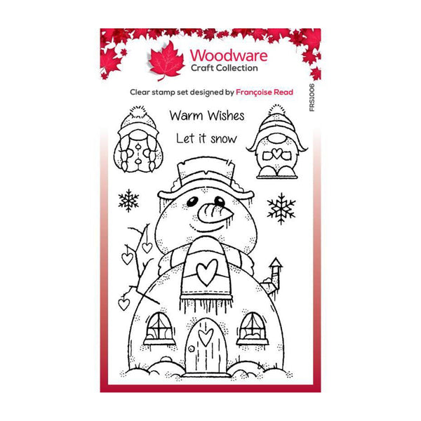 Woodware Clear Festive Stamps 4"x 6" - Snow Gnomes