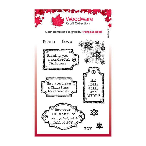 Woodware Clear Stamps 4"x 6" - Christmas Old Labels