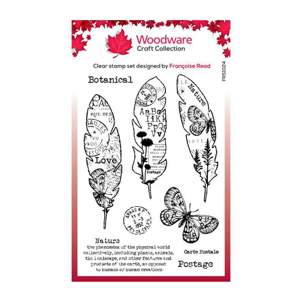Woodware Clear Stamp Set 4"x 6" - Paper Feathers*