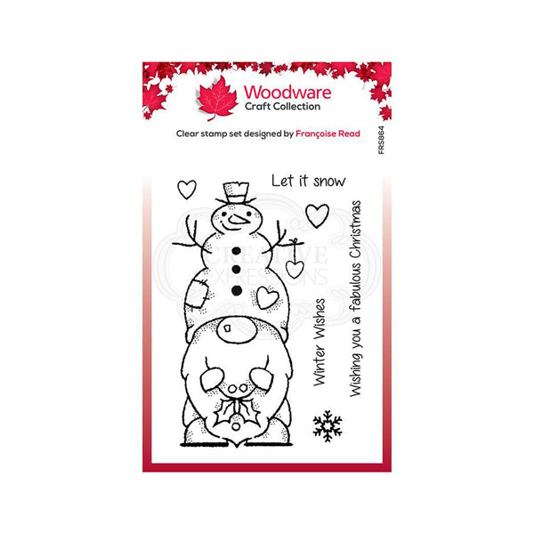 Woodware Clear Stamp Set - Snow Gnome 4"x 6"