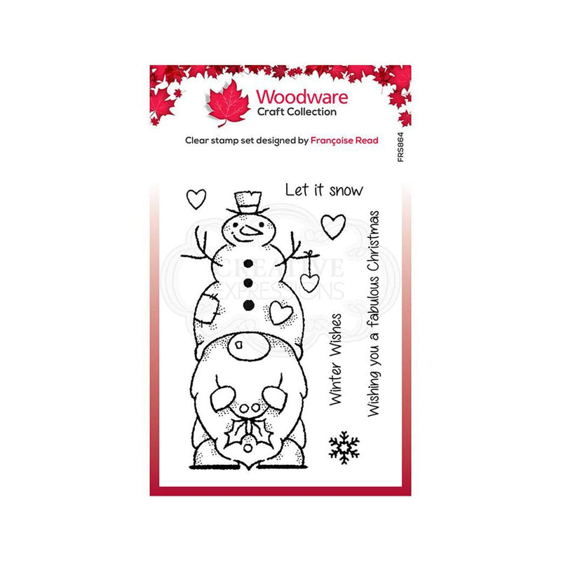 Woodware Clear Stamp Set - Snow Gnome 4"x 6"*