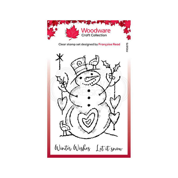 Woodware Clear Stamp Set - Loving Snowman 4"x 6"
