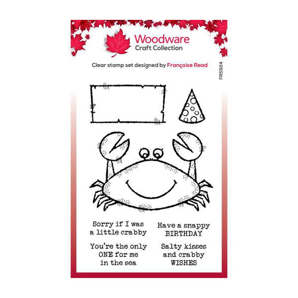 Woodware Clear Stamp 4"x6" - Mr Crab