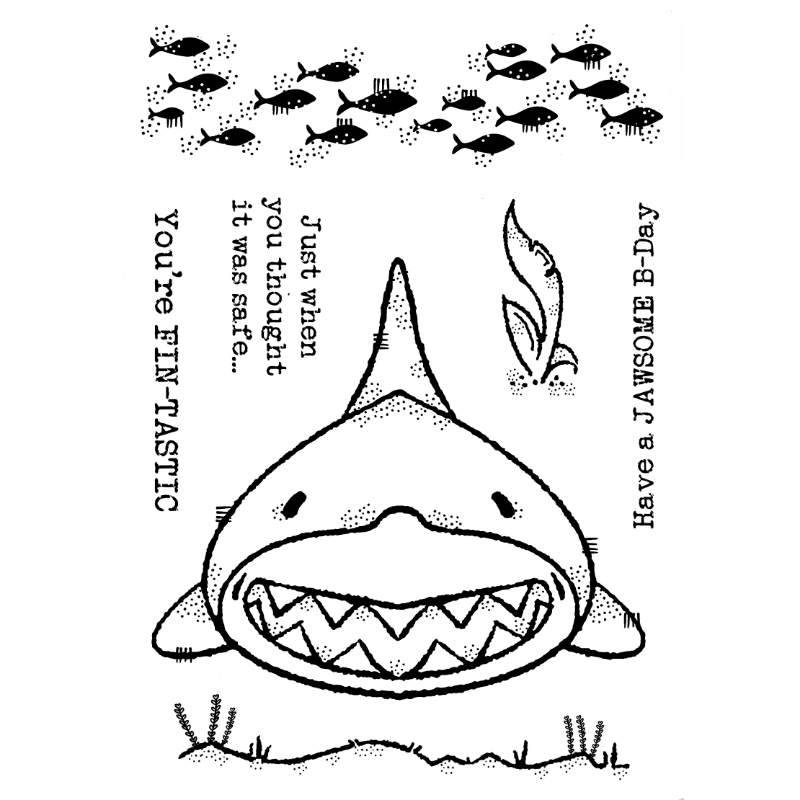 Woodware Clear Stamp 4"x6" - Jaws