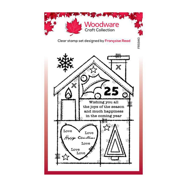 Woodware Clear Festive Stamps 4"x 6" - Christmas House*
