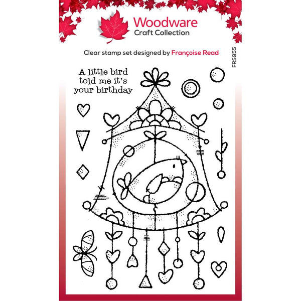 Woodware Clear Stamp 4"x 6" Singles - Wire Birdhouse