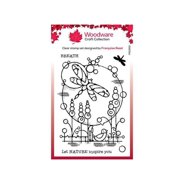 Woodware Clear Stamp Set 4"x 6" - Dragonfly Pond