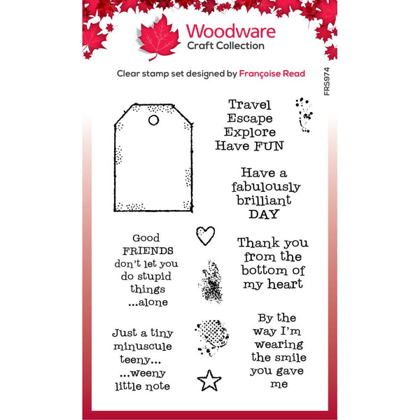 Woodware clear stamp 4"X6" Singles Tagged Greetings