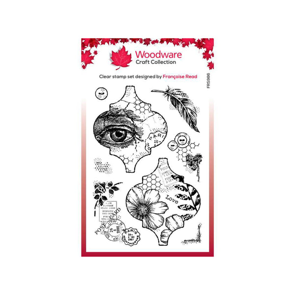 Woodware Clear Stamp - Vintage Titles 4" x 6"