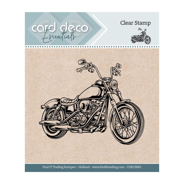Find It Trading Card Deco Essentials Clear Stamp - Motorcycle