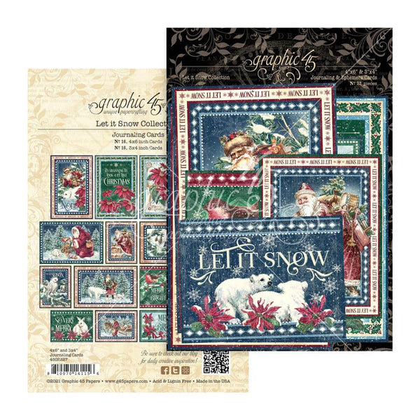 Graphic 45 Let It Snow - Journaling Cards