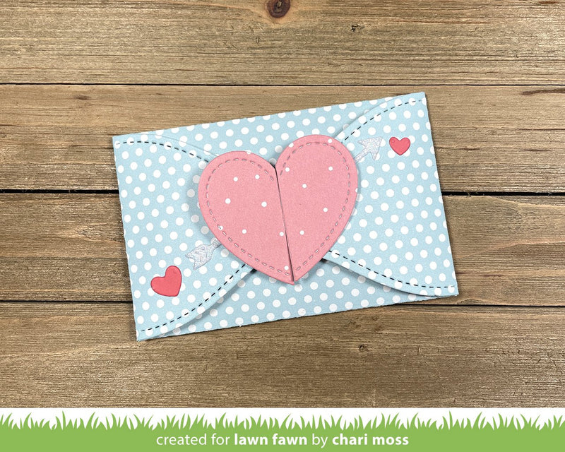 Lawn Cuts Custom Craft Die Gift Card Heart Envelope*